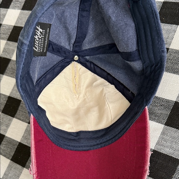 Salty Vibes Two-Tone Cap - Cream and Burgundy - Picture 8 of 9